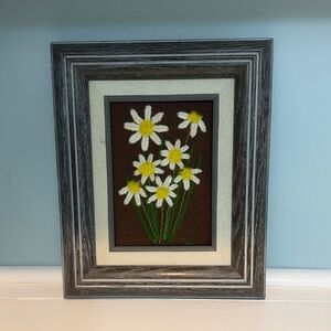 Completed Jiffy Stitchery Framed Daisy Embroidery Art-By Me!